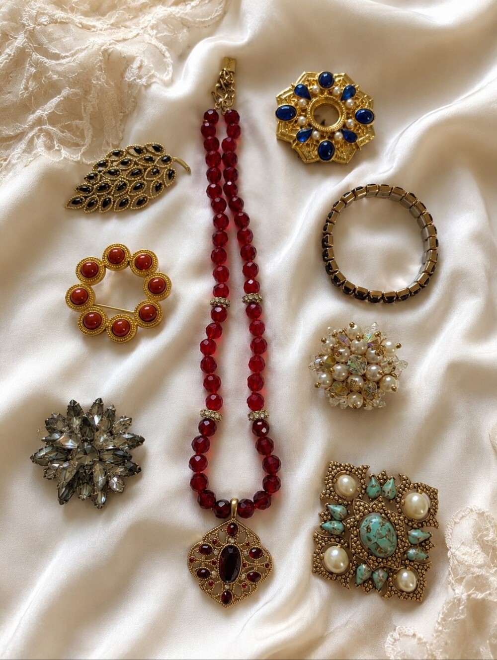 Vintage Victorian Revival Jewelry Lot | Monet, Sarah Coventry Gothic Romance